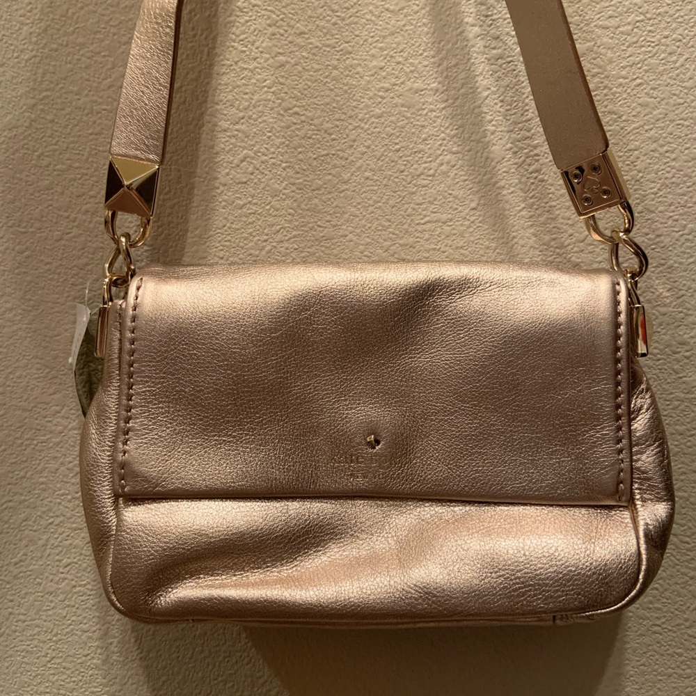 Kate Spade Rose Gold Pink Metallic Purse - NWT
